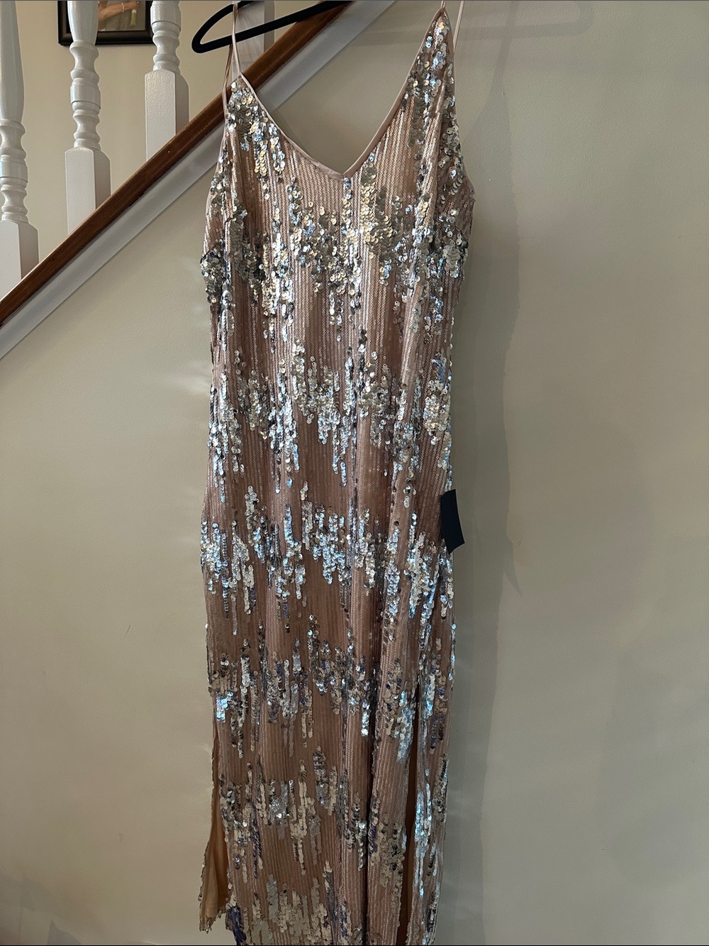 Lulu's Blush Sequin Slip Maxi Dress - Picture 2 of 7
